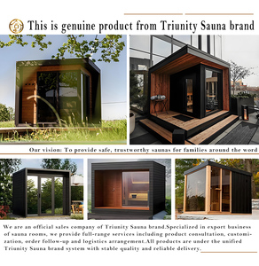 Sauna de Barril Comercial de Lujo para 2 Personas, Interior/Exterior, con Estufa Eléctrica de 9KW, Vapor Seco, Infrarrojos Lejanos, Inteligente, de Cedro Rojo/Hemlock 1 - Product Image 3