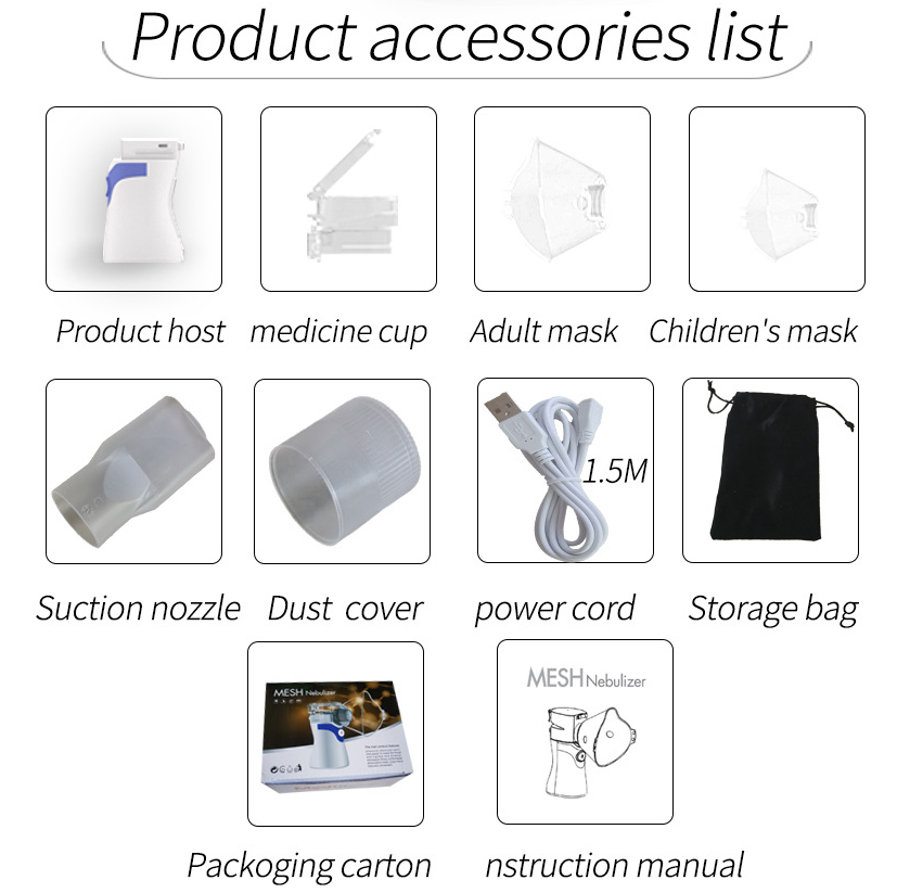 MS22 AA Battery USB Ultrasonic Mini Portable Home Children Adult Nebulizer