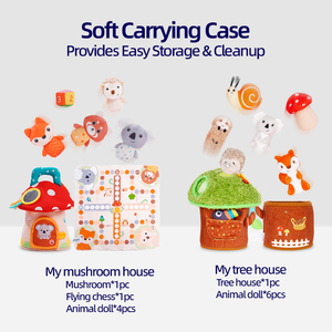 Ensemble de jeux d'apprentissage personnalisé <span class=keywords><strong>Porte</strong></span>-champignons Maison dans les arbres avec peluche douce Animaux de la forêt Ensemble de jouets d'imitation - Product Image 4