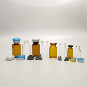 سدادة مطاطية وقارورة زجاجية معقمة 10 ، 20 ، 30 مع غطاء زجاجة - Product Image 5