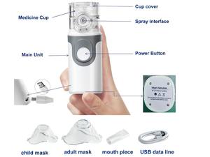 L'atomiseur ultrasonique rechargeable portatif de nébuliseur pour l'usage médical à la maison inclut la source d'énergie électrique et l'embouchure - Product Image 4