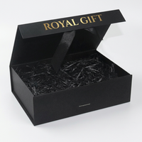 Boîte cadeau magnétique de luxe avec couvercle en ruban pour occasions spéciales et anniversaires, dotée d'une toucher satiné lisse et d'une finition élégante