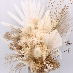 Décoration bohème DIY, bouquet de mariage, fleurs séchées naturelles sauvages courantes, tiges de chardon, Dipsacus - Product Image 4