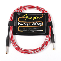 Câble d'instrument professionnel en gros pour guitare électrique, basse, mandoline, clavier - 3m/6m/10m/15m/20m Câble de guitare métallique