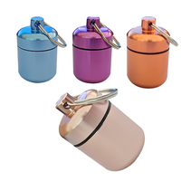 Bouchon d'oreille personnalisé étui de transport porte-clés portable support de bouchon d'oreille étanche boîte de bouchon d'oreille en métal pour les voyages activités de plein air