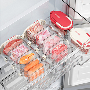 Nhựa Trong Suốt Trái Cây <span class=keywords><strong>Container</strong></span> Khô Nhà Bếp Ngăn Kéo Tổ Chức Cho Các Gia Vị Tự Niêm Phong Hộp Với Con Dấu Gói Vuông Hộp Lưu Trữ - Product Image 3