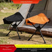 Tabouret de camping triangulaire en acier au carbone de qualité supérieure, pliable, portable, léger, avec sac de transport, pour la pêche en extérieur