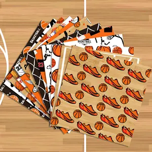 HUANCAI spor parti basketbol desen çift taraflı DIY kraft el işi kağıdı hediye sarma fotoğraf albümü dekor koleksiyon defteri kağıdı