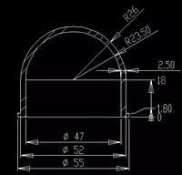 Cubierta de Domo Transparente para Cámara de Seguridad CCTV YUNTUO de 2 Pulgadas, Carcasa de Cubierta de Domo Transparente de 44 mm de Alto