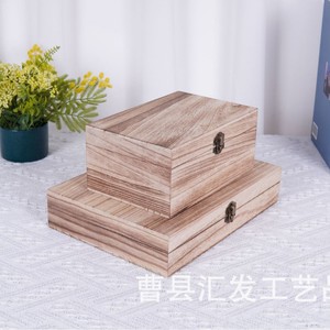 Caja de Madera Caoxian, Caja Rectangular de Madera de Paulownia para Guardar Joyas, 5.5 Pulgadas de Alto, Tipo Vertical F0113 - Product Image 3