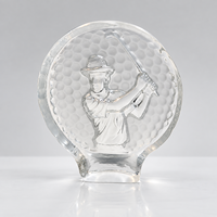 Trophée Sportif en Cristal Transparent Personnalisé en Forme Humaine – Gravure Personnalisée pour la Reconnaissance des Champions de Tournoi et des Athlètes