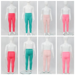 FOCUS売れ筋スウェットパンツ小さな女の子無地弾性タイトフィッティングヨガパンツ赤ちゃん無地スポーツズボン - Product Image 6