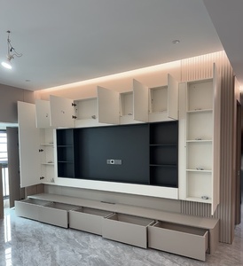 Contemporary <strong>Floating</strong> Media <strong>Wall</strong> <strong>Unit</strong> Custom Living Room FurnitureModern <strong>Floating</strong> TV Cabinet LED <strong>Wall</strong> Mounted OEM ODM Media <strong>Unit</strong> - Product Image 2