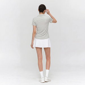 Ensemble polo et jupe de tennis pour femme 2026, manches courtes, séchage rapide, tenue de sport 2 pièces pour le golf - Product Image 4