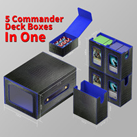 Boîte de rangement pour cartes à collectionner, boîte à cartes Boulder, boîte de rangement pour cartes à collectionner en cuir résistant à l'usure, exquise comme une boîte à cartes Boulder, idéale comme cadeau