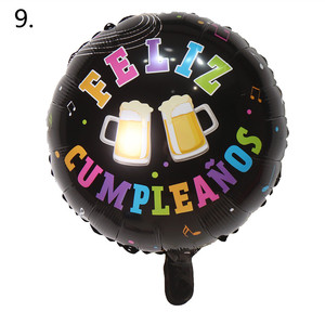 Venta al por mayor película de aluminio Mylar 18 pulgadas globos de papel de aluminio Feliz cumpleaños Globos papel de aluminio helio decoración de fiesta globo - Product Image 2