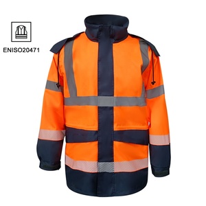 Sản xuất áo khoác mưa chống thấm OEM tùy chỉnh, áo khoác parka mùa đông phản quang cao cấp 3 trong 1, áo mưa Oxford an toàn - Product Image 1