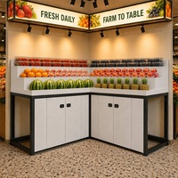 Dubbele modus trapvormig vlakke stapelbare fruitdisplayrek met onafhankelijke draagkracht voor complete winkelinrichting