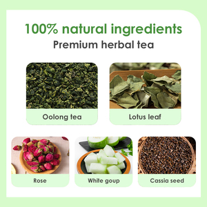 Thé Détoxifiant Biologique à Base de Plantes pour un <span class=keywords><strong>Ventre</strong></span> <span class=keywords><strong>Plat</strong></span> et une Santé Optimale, Mélange de Thé Oolong et de Feuilles de Lotus - Product Image 2