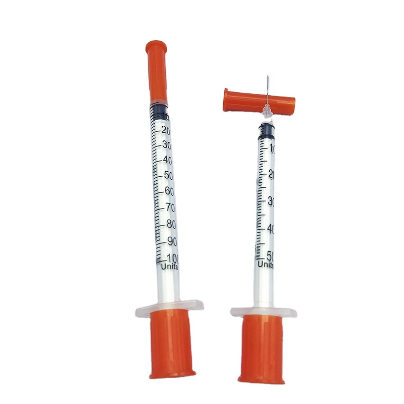 Disposable Safety Insulin Syringe with Medical