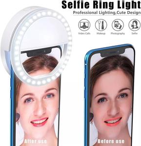 Accessoires de téléphone portable anneau LED portable mini lumière d'appoint selfie flash anneau lumineux pour téléphone diffusion en direct vidéo USB - Product Image 3