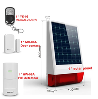 Nouvelles sirènes d'alarme avec lumière rouge clignotante, panneau solaire, antivol, système d'alarme de sécurité domestique sans fil
