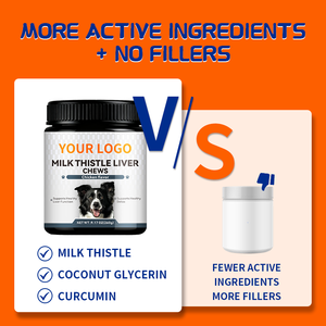 Biologische Melkdistellever Kauwt Voor Honden-Kurkuma & B-Vitamines, Natuurlijke Reiniging, Puppy Tot Senior, Oem Beschikbaar - Product Image 2