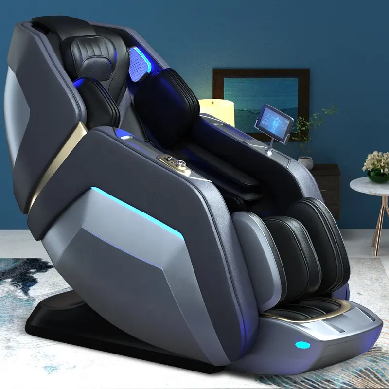 Kursi pijat mewah, kursi pijat mewah langsung pabrik 4D, kursi pijat seluruh tubuh Shiatsu nol gravitasi cerdas 3D murah
