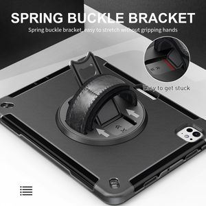 Étui fonctionnel pour tablette avec support rotatif à 360°, antichoc, sangle de maintien et emplacement pour stylet - Product Image 4