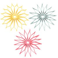 Kreative Küchen utensilien Tischs ets Wasserdichte rutsch feste Wärme isolierung Silikon Blumen förmige faltbare Topf matte