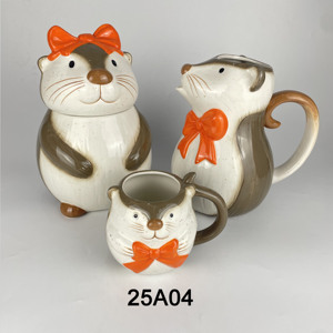 Taza de Cerámica con Diseño de Nutria y Lazo Rosa, Pintada a Mano, para Café, Leche o Desayuno, Regalo Decorativo para el Hogar - Product Image 2