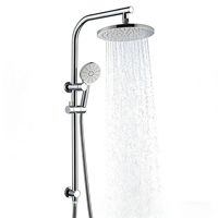 Grifo de Ducha de Lluvia de Latón de Lujo Watermark+WELS, Montado en la Pared, con Mezclador de Agua Fría y Caliente para Conjuntos de Ducha de Baño