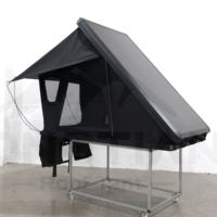 Tente de toit rigide en aluminium Triangle T RTT avec tige hydraulique protégée, en tissu Oxford 420D, pour camping en SUV tout-terrain
