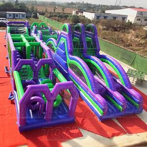 Percorso a Ostacoli Gonfiabile Gigante Personalizzato a Forma di U per Adulti/ Sfida a Ostacoli Gonfiabile per Bambini Corsa Divertente in Vendita - Product Image 3
