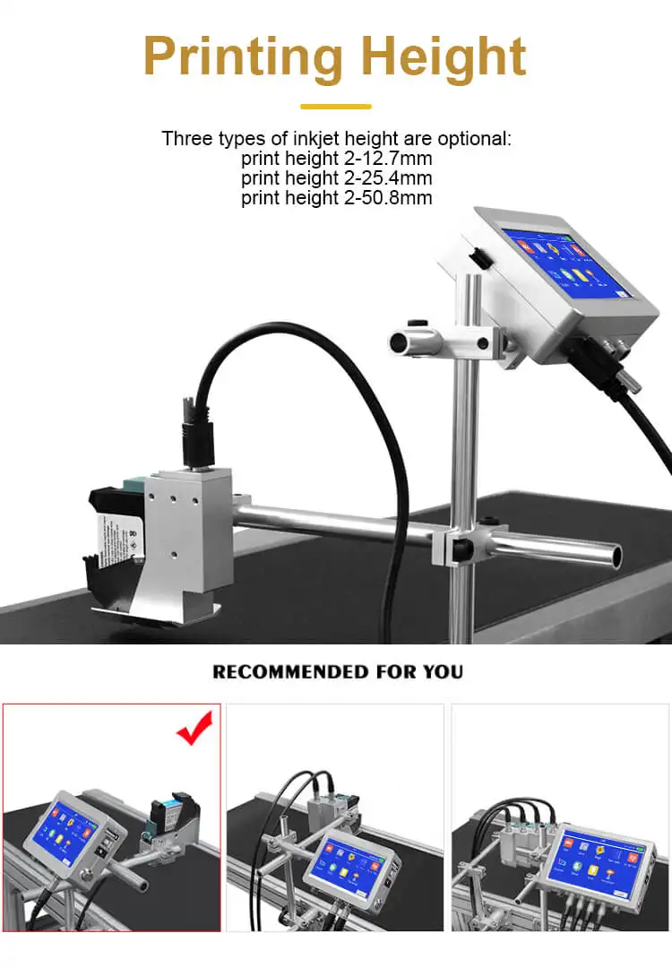 La più recente data di scadenza variabile da 12.7mm 25.4mm numero di serie di codici QR macchina di codifica online automatica stampante a getto d'inchiostro per stampa in lotti