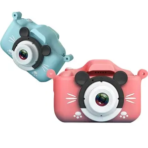 H3 Mickey Mini dual lens Kids camera 1080P resolution children camera lovely toy kids selfie digital camera as gift prize