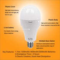 Ampoules LED d'urgence KASUN, rechargeables, commande à distance/manuelle, intelligentes, ACDC, à intensité variable, 15W, certifiées FCC, 3500K/5000K, culot B22/E26/E27