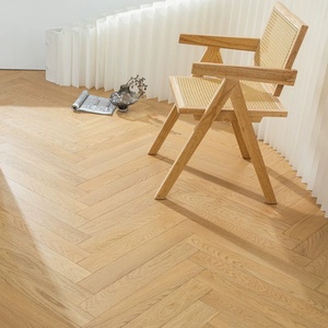 Revêtement de sol hybride en vinyle <span class=keywords><strong>PVC</strong></span> imperméable pour salle de bain, imitation <span class=keywords><strong>parquet</strong></span> <span class=keywords><strong>chevron</strong></span> en chêne écologique pour intérieur - Product Image 4