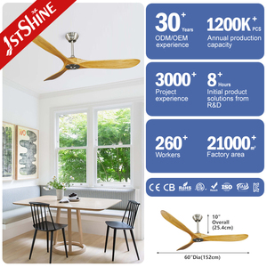 Ventilateur de plafond 1stshine en promotion, 220V, télécommande, décoratif, 60 pouces, pour chambre à coucher - Product Image 3