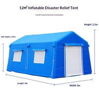 Carpa Doble de PVC HOUMU Estándar para Emergencias Civiles y Desastres, Resistente a Terremotos e Inundaciones, para 6 Personas, Apta para las Cuatro Estaciones