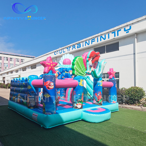 2025 thương mại cho thuê đại dương công chúa lâu đài Bouncer bơm hơi với trượt trong nhà hoặc ngoài trời nhảy nhà với trượt - Product Image 2