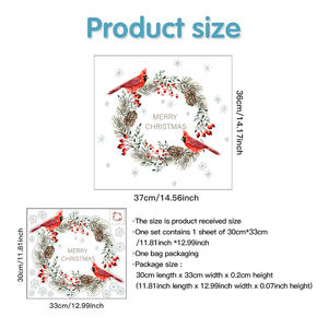 Anillos Navideños, Adhesivos para Ventanas con Diseño de Copos de Nieve, Adhesivos para Ventanas, Decoración de Árboles de Navidad, Adhesivos para Puertas, Adhesivos Estáticos de Doble Cara - Product Image 6