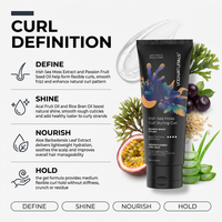Private Label Ierse Zeealg Curl Styling Gel Krulhouder Anti-Frizz Glansversterker Chondrus Crispus Passievruchtzaadolie Haar Gel