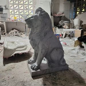 Moldes de estatua de jardín de animales 3D personalizados para la venta, molde de estatua de León de hormigón, estatuas de León grandes para exteriores, molde de fibra de vidrio para jardín - Product Image 4
