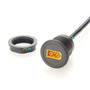 Kabel Daya XT60 2 Pin Male to Female 16AWG UL2464, Kabel Pengisian Daya untuk Pemasangan Panel Bulat, untuk Sistem Penyimpanan Baterai - Product Image 3