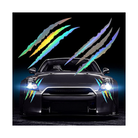 2 autocollants décoratifs pour phares de voiture, motif griffes, en vinyle, pour pare-chocs