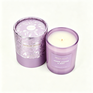 Premium Metallic Rigid Cardboard <b>Round</b> Cylinder <b>Box</b> for Scented Candle Aromatherapy Packaging Custom Logo Manufacturer - Product Image 5