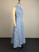 Robe décontractée européenne et américaine pour femme, nouvelle collection été 2026, à motif floral, coupe ajustée, sans manches, fendue et respirante