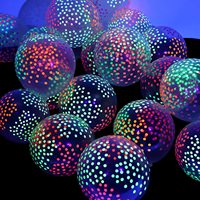 Ballons lumineux pour fête d'anniversaire, fournitures de fête, ballons fluorescents pour lumière noire, fête d'anniversaire