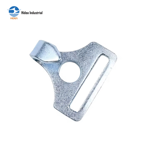 HIDEA Crochet plat de 2 pouces, 1000 kg, zingué, norme ASME, en acier traité thermiquement, pour sangles de fixation et sécurisation des charges - Product Image 1